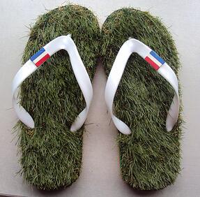 Grass flip flop