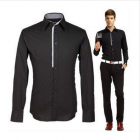 Men's black british style shirt