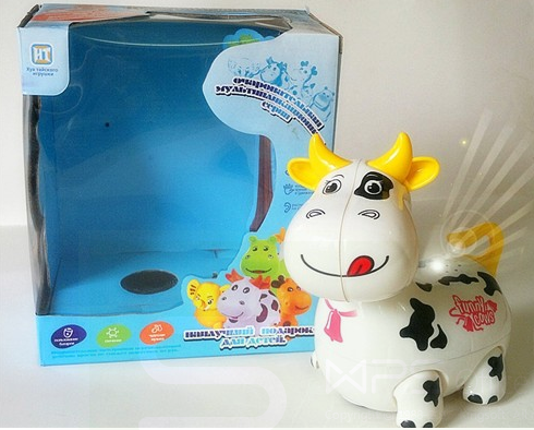 electric universal cartoon Christmas cow