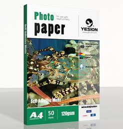 Self-adhesive photo paper