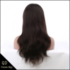 Indian remy hair natural straight full lace wigs