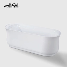 Emmanuelle Narrow Rim Freestanding Bathtub in Acrylic