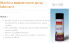 Machine maintenance spray lubricant