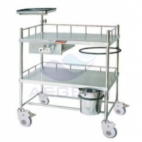 AG-SS052 Two layers hospital metal frame high quality laptop carts