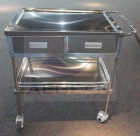 AG-SS046 With two drawers hospital stainless steel medical trolley