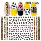 Newest Leopard Print Design Professional 3D Nail Art Sticker