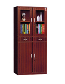 Red Wood Grain Series Imitation Wood Steel Cabinet (MD04)