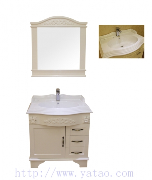 Solid Wood Bathroom Cabinet (YB-805B)