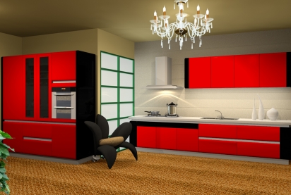 Lacquer Kitchen Cabinet